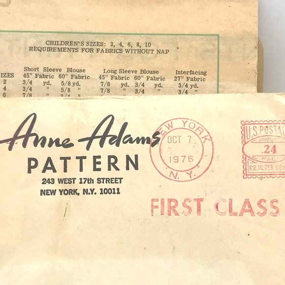 Vintage Sewing PATTERN 4738 Mail Order 1976 Ann Adams Childs Blouse and Jumpsuit - Picture 3 of 4